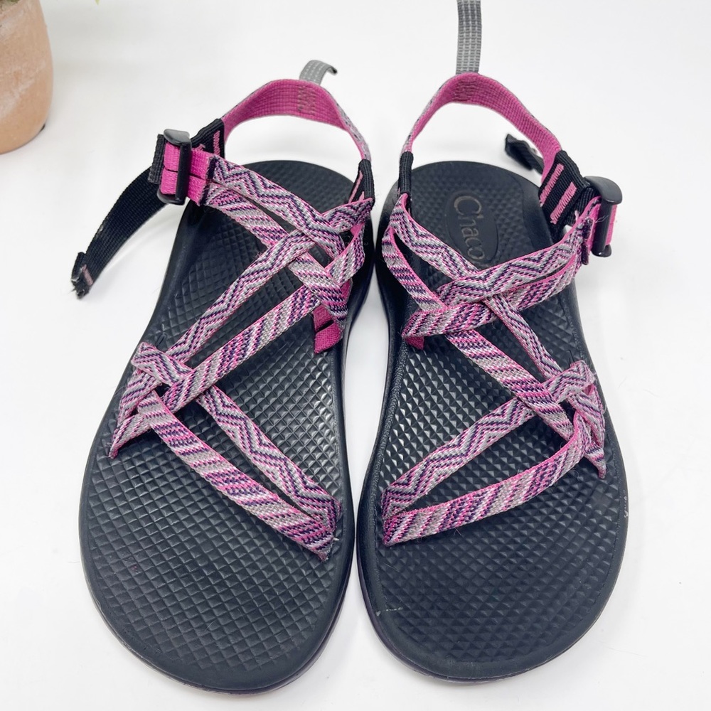 Chaco Kids Pink & Black Strappy Sandals